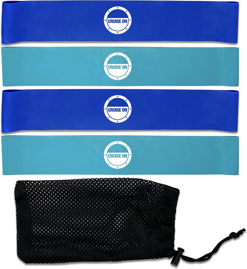 Cruise On Towel Bands for Cruise Chairs (4 Pack), Secure & Stylish Alternative to Towel Clips for Beach & Pool