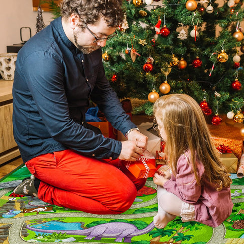 Interactive Dinosaur Play Rug for Kids - Non-Slip Learning Carpet