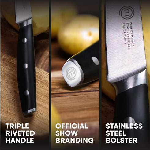 MasterChef 8" Paring Knife with High Carbon Stainless Steel Blade, Professional Quality for Precision Cooking