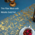 2 11"x108", Snowkingdom Pieces Gold Table Runner, Sequin Glitter Foil Metallic Thin Mesh Runner Roll Gold Table