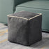 Louis Donn Geometric Unstuffed Pouf Cover Cotton Poufs with White Piping Contact