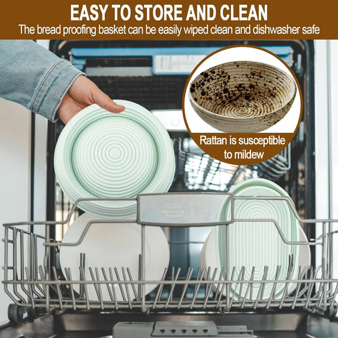 Silicone Banneton Bread Proofing Basket Oval | Sourdough Starter Kit for Homemade Essentials