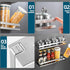 CONRUSER Wall Mounted Spice Rack, Stainless Steel Kitchen Organizer Shelves Brushed Steel Seasoning Storage Shelf