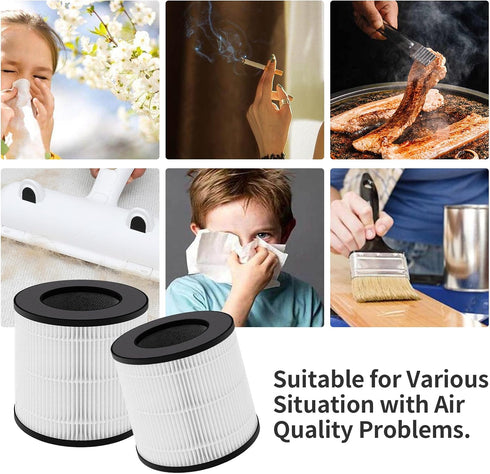 PU-P05/AC201B True HEPA Replacement Filter Compatible with FULMINARE PU-P05 and Purivortex AC201B Purifier