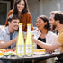 6 Set 11 oz 330 ml Set Maxcheck Lemoncello Glass Wine Bottles with Labels Stickers Airtight Empty Clear Liquor Bottles