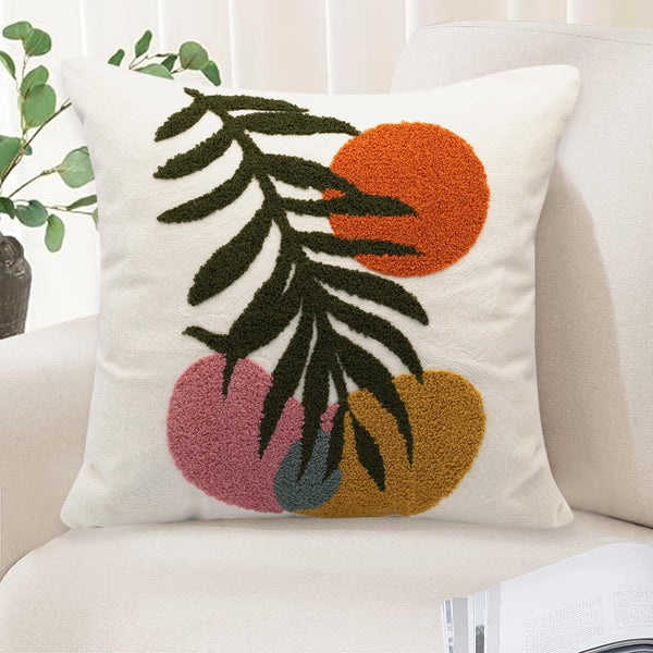 Boho Decorative Throw Pillow Covers 18x18 Textured Mid Century Modern Pillow Covers