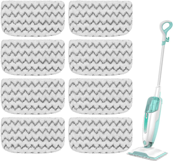 8 Pack Microfiber Steam Mop Replacement Pads for Shark Steam Mop S1000,