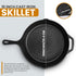 Utopia Kitchen Saute Fry Pan Pre-Seasoned Cast Iron Skillet With Lid, Nonstick Frying Pan, Cast Iron Pan - Safe Grill Cookware for Indoor & Outdoor Use - 10 Inch by Utopia Kitchen