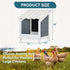 1 PETSFIT Hole Chicken Nesting Box-All Weather PVC Roof, Natural Wood Design with Privacy Back Panel for Hens-Wall