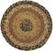 VHC Brands Kettle Grove Primitive Textured Jute Striped Round Kitchen Table Trivet, 8"
