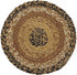 VHC Brands Kettle Grove Primitive Textured Jute Striped Round Kitchen Table Trivet, 8"