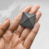 Black Agate Pyramid Crystal Healing Stones - 1" Natural Stone Pyramid Figurine for Meditation, Reiki, Chakra Balancing