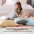 Bedsure King Size Satin Pillowcase Set of 2 - Dark Grey Pillow Covers for Hair and Skin, 20x36 Inches