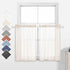 Short Curtains 36 inch Length, 2 Panels Rod Pocket Semi Sheer Faux Linen for Small Windows