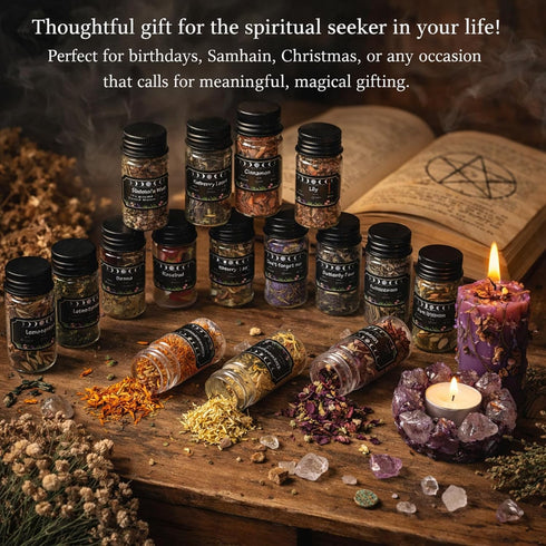 45PCS Herbs for Witchcraft - Wiccan Supplies and Tools - Witchcraft Supplies Dried Flowers Kit for Witch Beginner
