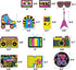 Bessmoso 28PCS 80s Party Decorations – Retro Hanging Swirls & Ceiling Streamers for 1980s Birthday