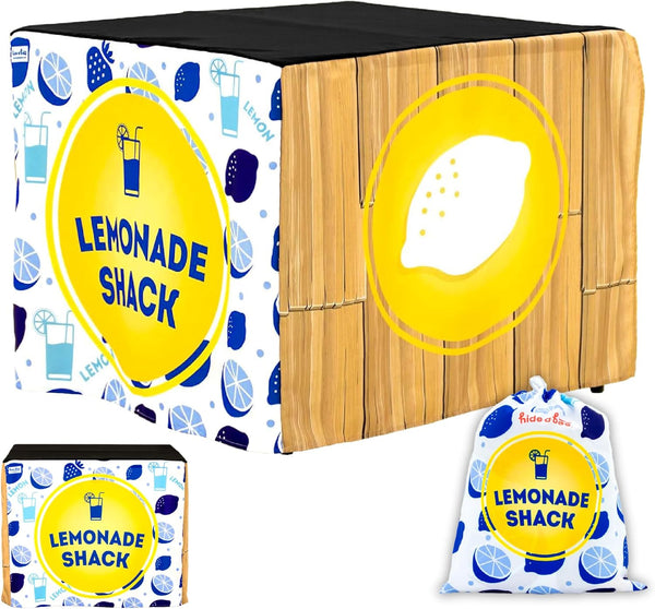 HIDEABOO Easy Lemonade Stand Tablecloth Polyester Spandex Table Cover for Lemonade Stand for
