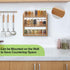 3 Counter Tier Bamboo Spice Rack, Seasoning Jars Rack Shelf Spice Organizer for Kitchen or Wall Mounting