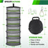 6 24" Closet 2 Yesker Layer Herb Drying Rack Hanging Mesh Net Foldable Plant Drying Racks w Green Zipper Pruning Shears