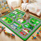 Car Rug Play Mat - Green Road Rug for Kids Boys Room,