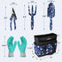 WORKPRO 5PCS Garden Tool Set, Heavy Duty Aluminum Tools with Garden Tool Bag, Blue Insect and Flower