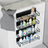 4 Pack Magnetic Spice Rack Organizer - for Refrigerator, Black