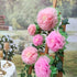 Pinks Flowers Decoration (Assorted 11''-7''), 6 pcs Artificial Tissue Paper Peony for Baby Girl Birthday