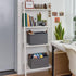 GRANNY SAYS Closet Storage Bins, Large Dark Gray Organizer Storage Baskets, 4-Pack for Bookshelf