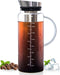 Aquach Cold Brew Coffee Iced Tea Maker & Fruit Pitcher, Large Capacity 51 Ounces with Glass Carafe and Steel Infuser