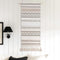 BlissBlush Long Vertical Wall Hanging Tapestry Woven Boho Farmhouse Decor Black Beige