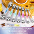 Magnetic Measuring Spoons Set of 8, Stainless Steel Dual Sided for Dry and Liquid Ingredients