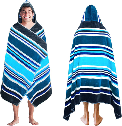 COTTON CRAFT Hooded Beach Towel Oversized 39 x 68 Towel with Hood