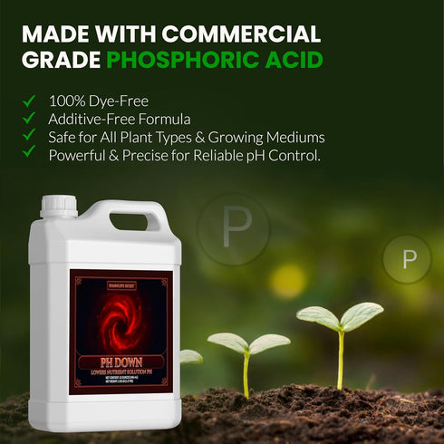 32 Humboldts Secret pH Down for Plants | Liquid pH Adjuster and Balancer for Soil Coco Hydroponics | Concentrated