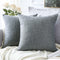 OTOSTAR Set of 2 Linen Throw Pillow Covers, 28x28 Inch Decorative Cushion Covers for Home Decor, Dark Grey