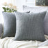 OTOSTAR Set of 2 Linen Throw Pillow Covers, 28x28 Inch Decorative Cushion Covers for Home Decor, Dark Grey