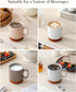 12oz Set 4, MALACASA Ceramic Coffee Mugs of Stackable Coffee Cups with Straight-Sided Design, Mugs for Coffee, Latte