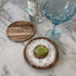 Outset 3-in-1 Acacia Wood Salt Rimmer, Cutting Board and Storage Container, 6.38" x 6.38" x 1.06" inches