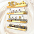 4 Pack 15 Inch Gold Reflective Acrylic Shelves, Gold Foating Shelves, Modern Sunglasses Essential Oil Picture Ledge