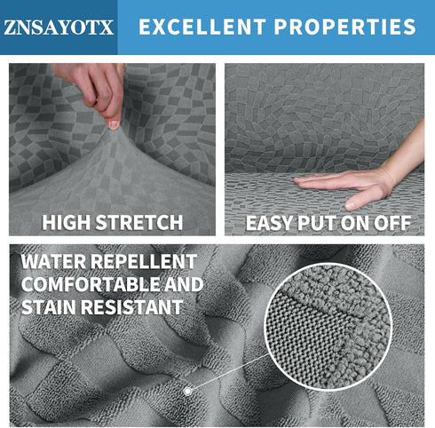 2026 (L:45"-56") ZNSAYOTX Rectangle Ottoman Cover Super Stretch Soft Footrest Slipcover Form Fit, Universal Folding