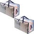 VENO 2 Pack Moving Bags, Heavy Duty Storage Boxes with Lids, Extra Large Dorm Organizer Tote (Clear)