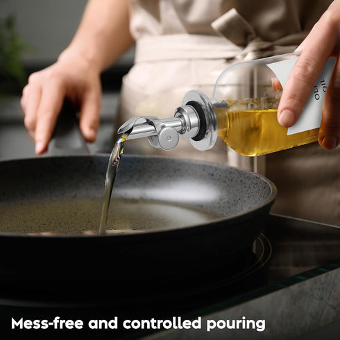 55 11.8 oz 2pcs Spaceneat Olive Oil Dispenser Bottle - Includes Kitchen Essential Labels - Cooking Oil Bottles