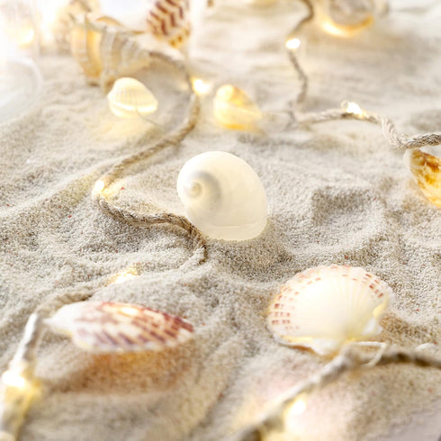 7.2FT 39LED MIYA LIFE Seashell Garland Ocean Light for Beach Decor Battery Operated Coastal Garland Magic Conch Shell