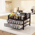 Countertop, Homsorout Coffee Bar Organizer - Coffee Station for Metal and Wood K Cup holder Storage Basket for Syrup