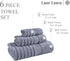 6 Set 100% 2 2 2 LANE LINEN Towels for Bathroom - Piece Value - Mercerized Cotton, Super Soft & Quick Dry - Bath