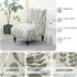 Armless Accent Chair Cover, Stretch Printed Chair Slipcover Soft Slipper Chair Covers Furniture Protector Covers