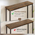 Tujurich 29.5" 9.4" 29.5" Narrow Entryway Console Table & Sofa Side Table - Industrial Hallway Table for Small Spaces