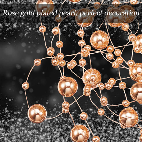Tondiamo 24 Pcs Artificial Pearl String for Floating Candle, Faux Pearls Beads for Party Decoration
