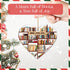 Book Lovers Gifts for Women-Book Ornament Heart Shaped Bookshelf Christmas Decoration with Read Love Live Quote Gifts