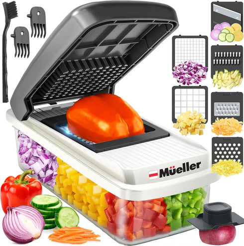 Mueller Vegetable Chopper Mandoline Slicer, Food Veggie Chopper, Cheese Grater, Onion Vegetable