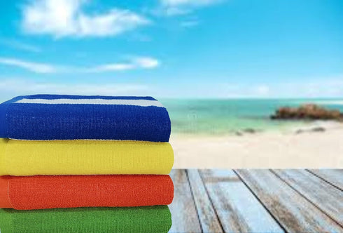 BolBom*S 100% Set 30"x60" Pack 4 Cotton Luxury Bath Towel - Soft & Absorbent Quick-Dry Towels for Bathroom, Spa, Beach